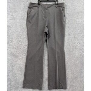 Simply Vera Vera Wang Knit Pants Size 16 Flare Leg High-Rise Trouser Gray Career